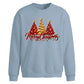 Glittering red and gold trees Christmas Oversized Sweatshirt