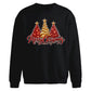 Glittering red and gold trees Christmas Oversized Sweatshirt