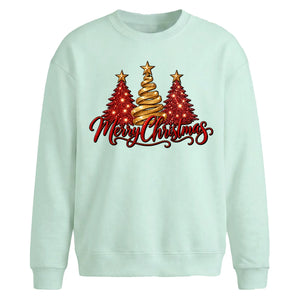 Glittering red and gold trees Christmas Oversized Sweatshirt