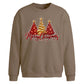 Glittering red and gold trees Christmas Oversized Sweatshirt