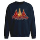 Glittering red and gold trees Christmas Oversized Sweatshirt