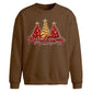Glittering red and gold trees Christmas Oversized Sweatshirt