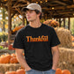 Glossy 3D block text thankful Thanksgiving Unisex T-Shirt