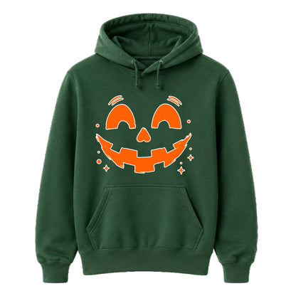 Glowing spooky jack-o-lantern face Halloween Unisex Hoodie