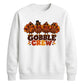 Gobble crew turkey family art Thanksgiving Unisex Sweatshirt