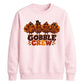 Gobble crew turkey family art Thanksgiving Unisex Sweatshirt