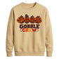 Gobble crew turkey family art Thanksgiving Unisex Sweatshirt