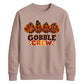 Gobble crew turkey family art Thanksgiving Unisex Sweatshirt