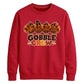 Gobble crew turkey family art Thanksgiving Unisex Sweatshirt