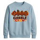 Gobble crew turkey family art Thanksgiving Unisex Sweatshirt