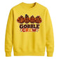 Gobble crew turkey family art Thanksgiving Unisex Sweatshirt