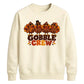 Gobble crew turkey family art Thanksgiving Unisex Sweatshirt