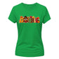 Gobble turkey autumn leaf print Thanksgiving Ladies T-Shirt