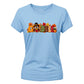 Gobble turkey autumn leaf print Thanksgiving Ladies T-Shirt