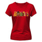 Gobble turkey autumn leaf print Thanksgiving Ladies T-Shirt