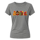 Gobble turkey autumn leaf print Thanksgiving Ladies T-Shirt