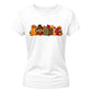 Gobble turkey autumn leaf print Thanksgiving Ladies T-Shirt