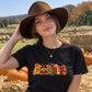 Gobble turkey autumn leaf print Thanksgiving Ladies T-Shirt