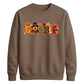 Gobble turkey pumpkin print Thanksgiving Unisex Sweatshirt