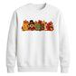Gobble turkey pumpkin print Thanksgiving Unisex Sweatshirt