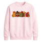 Gobble turkey pumpkin print Thanksgiving Unisex Sweatshirt