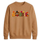 Gobble turkey pumpkin print Thanksgiving Unisex Sweatshirt