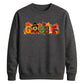 Gobble turkey pumpkin print Thanksgiving Unisex Sweatshirt