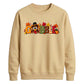 Gobble turkey pumpkin print Thanksgiving Unisex Sweatshirt