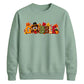 Gobble turkey pumpkin print Thanksgiving Unisex Sweatshirt