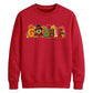 Gobble turkey pumpkin print Thanksgiving Unisex Sweatshirt