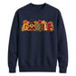 Gobble turkey pumpkin print Thanksgiving Unisex Sweatshirt