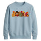 Gobble turkey pumpkin print Thanksgiving Unisex Sweatshirt