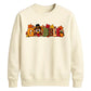 Gobble turkey pumpkin print Thanksgiving Unisex Sweatshirt