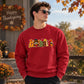 Gobble turkey pumpkin print Thanksgiving Unisex Sweatshirt