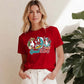 Good Vibes Cute Surfing Ducks Summer Graphic Ladies T-Shirt