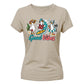 Good Vibes Cute Surfing Ducks Summer Graphic Ladies T-Shirt