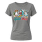 Good Vibes Cute Surfing Ducks Summer Graphic Ladies T-Shirt