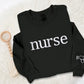 Personalised Embroidered Nurse Sweatshirt, Custom Nurse Initial Matching Sweater, Stethoscope on Sleeve Nurse Doctors Gift,