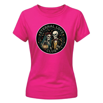 Gothic Eternal Love Club Skeleton Graphic Bride Ladies T-Shirt