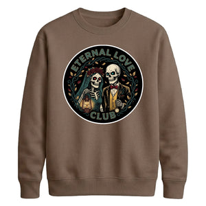 Gothic Skeleton Club Badge Bride Groom Unisex Sweatshirt