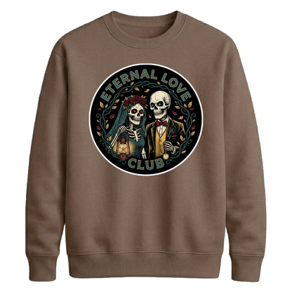 Gothic Skeleton Club Badge Bride Groom Unisex Sweatshirt