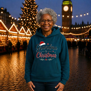 Loving Grandma Quote Festive Christmas Oversized Hoodie