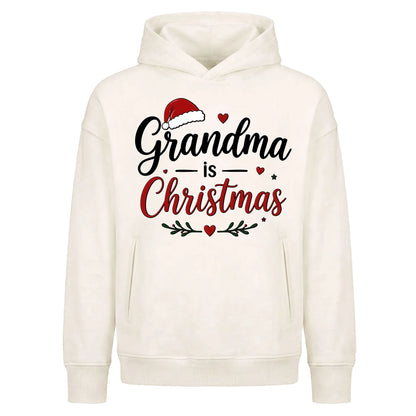 Loving Grandma Quote Festive Christmas Oversized Hoodie