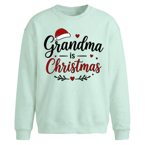 Grandma Is Christmas Quote Christmas Oversized Sweatshirt