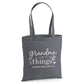 Grandma Things Made With Love Graphic Christmas Tote Bag