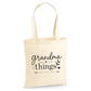 Grandma Things Made With Love Graphic Christmas Tote Bag