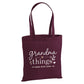 Grandma Things Made With Love Graphic Christmas Tote Bag