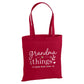 Grandma Things Made With Love Graphic Christmas Tote Bag