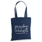 Grandma Things Made With Love Graphic Christmas Tote Bag