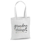 Grandma Things Made With Love Graphic Christmas Tote Bag